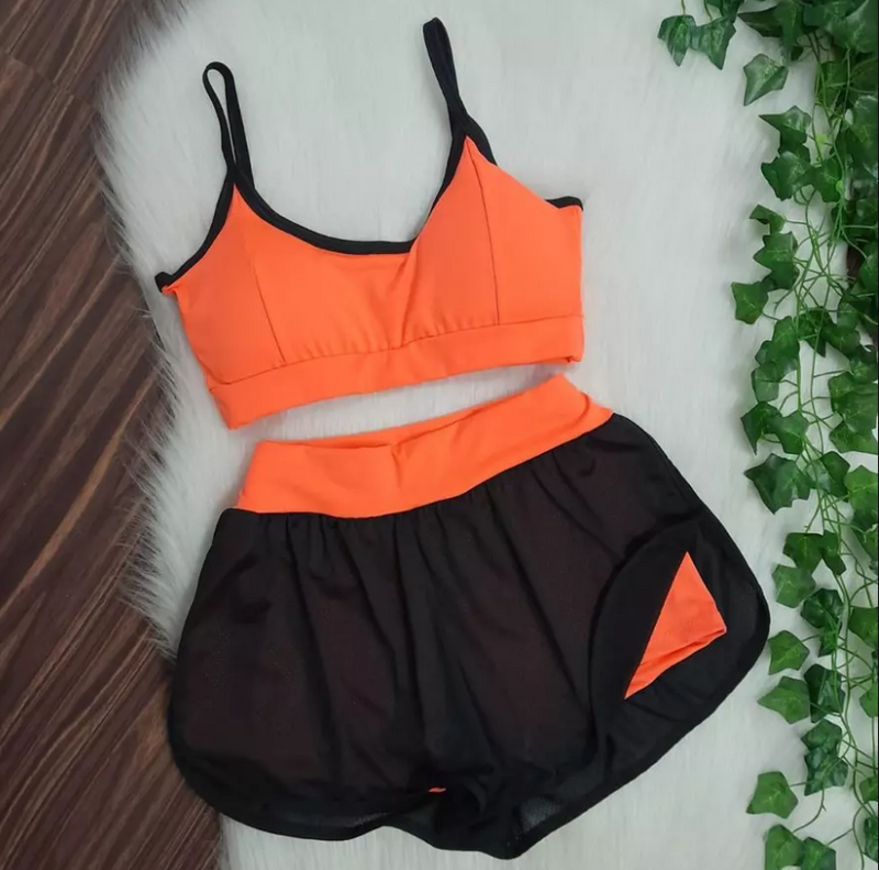Conjunto Top + Short Duplo Suplex DryFit Fitness - Treino Academia
