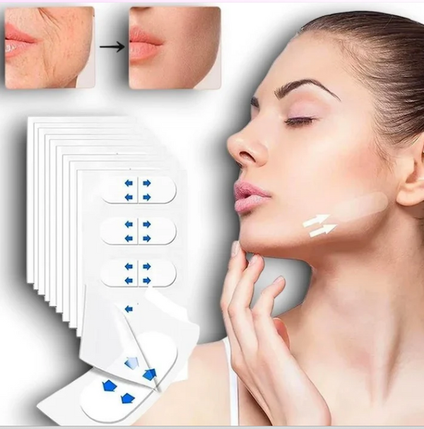 Adesivo Lifting Facial Invisível com 40 Unidades – Efeito Instantâneo Antirrugas e Firmeza no Rosto