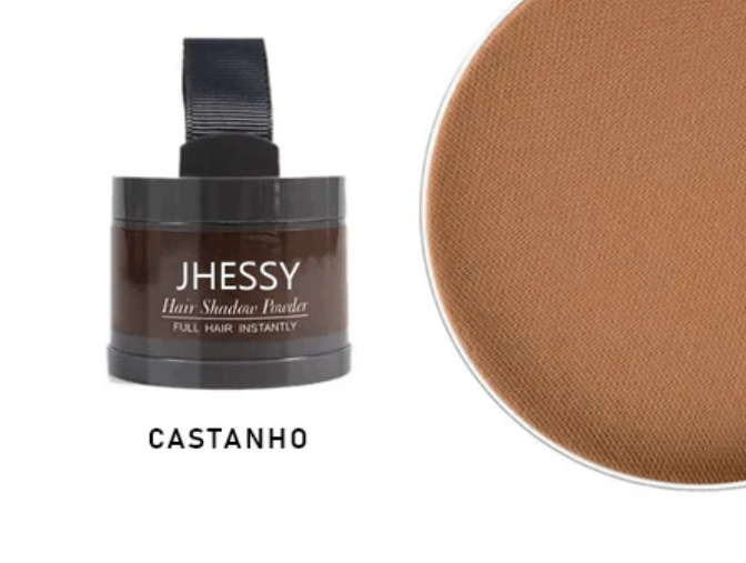 Sombra Capilar em Pó Jhessy – Cobre Falhas, Disfarça Fios Brancos e Realça a Linha do Cabelo