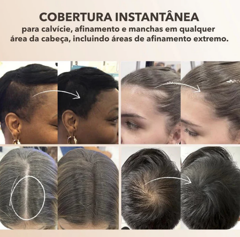 Sombra Capilar em Pó Jhessy – Cobre Falhas, Disfarça Fios Brancos e Realça a Linha do Cabelo