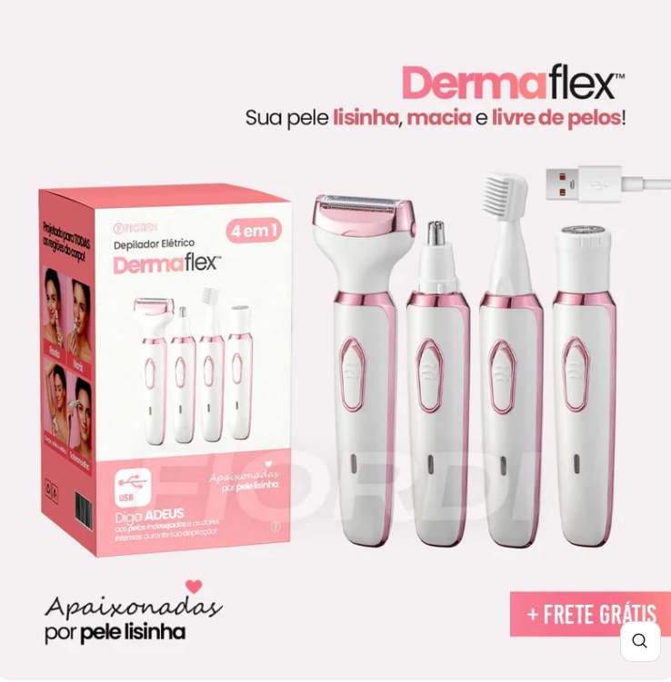 Depilador Elétrico DermaFlex 4 em 1 [Edição Limitada]