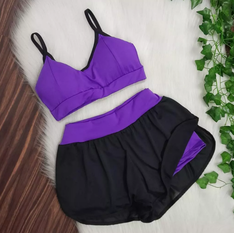 Conjunto Top + Short Duplo Suplex DryFit Fitness - Treino Academia
