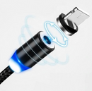 Cabo Carregador Magnético 3 em 1 para iPhone, Micro USB e Type-C